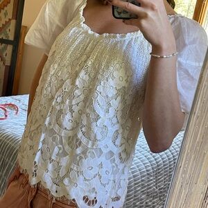 Moulinette Soeurs White Lace Blouse